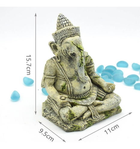 Acuario Decoración Pecera Buddah Estatua Ganapati