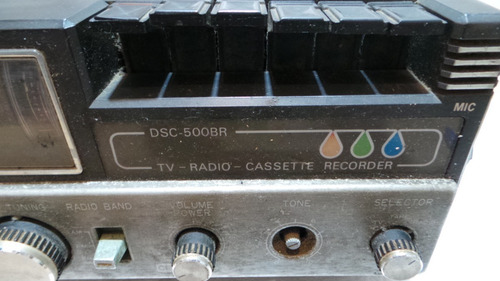 Imagem 3 de 9 de Antiga Tv A Cores Radio E Cassete Marca Disco Dsc 500 Br