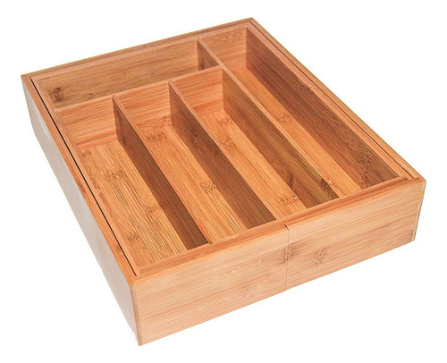 Caja De Almacenamiento De Bambú Retráctil Tipo De Cajón Con