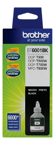 Botella De Tinta Negro Brother Bt6001bk