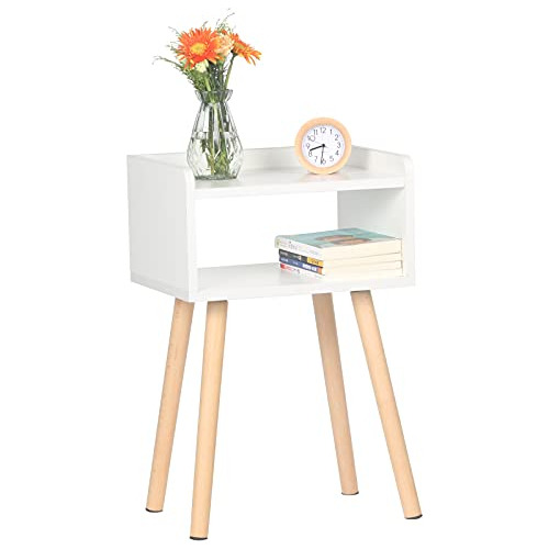 Nightstand Mid-century Modern Bedside Table With Solid ...