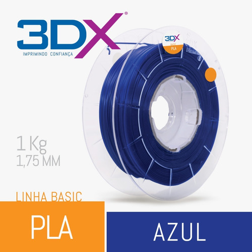 Imagem 2 de 3 de Filamento Pla Azul 1,75 Mm | 1kg | Basic Full