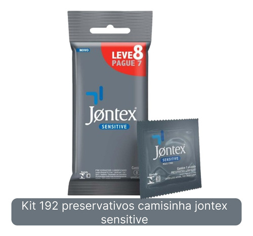 Kit 192 Preservativos Camisinha Jontex Sensitive Atacado 