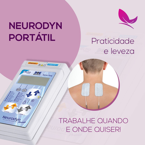 Imagem 3 de 6 de Neurodyn Ibramed Aparelho De Tens Fes Portátil 2 Canais