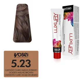 Tintura Iyosei Luxury Colors Coloracion Cabello X Unidad 60g Tono 5.23 (castaño Claro Malva Dorado)