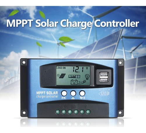 Controlador Solar Automático Mppt Dual Usb Smart Lcd De 60 A