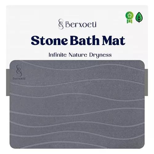 Alfombra de baño Wave piedra