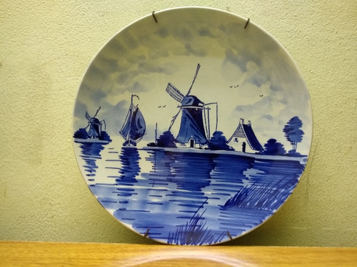 Plato Delft Made In Holland Con Atril Para Colgarlo Antiguo (Usado)