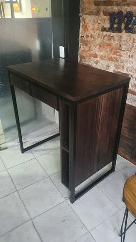 Imagen 4 de 4 de Mueble Isla Barra Desayundor Cajon Industrial Laqueado
