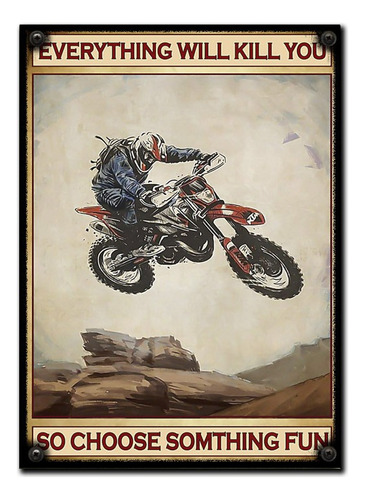 #384 - Cuadro Vintage 30 X 40 - Moto Cross Cartel Poster