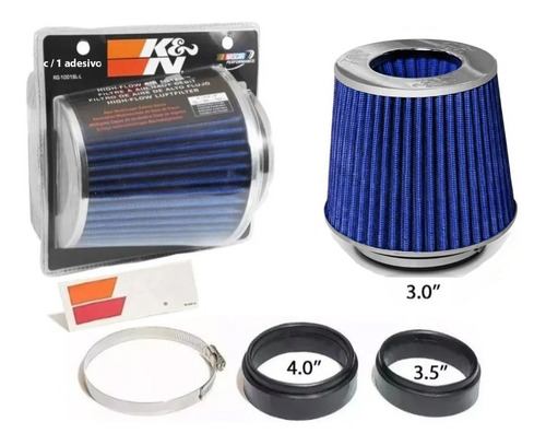 Filtro De Ar Esportivo K&n Duplo Fluxo Rg1001bl Ajustavel
