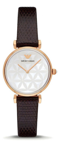 Reloj Mujer Emporio Armani Ar1990 Correa Cuero Caf