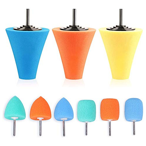 Polishing Cone Zfe 9 Pcs Sponge Buffing For Automotive Car W