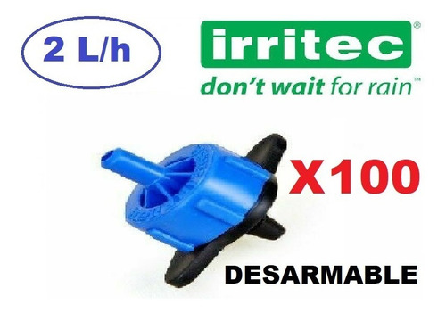 Goteros Para Riego Autocompensado Caudal 2 Lt/h X 100 Unid