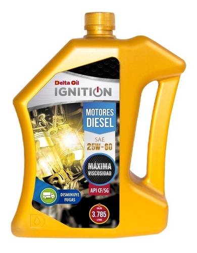 Aceite Motor Diesel Delta Oil Ignition 25w60 Cf/sg - Galón