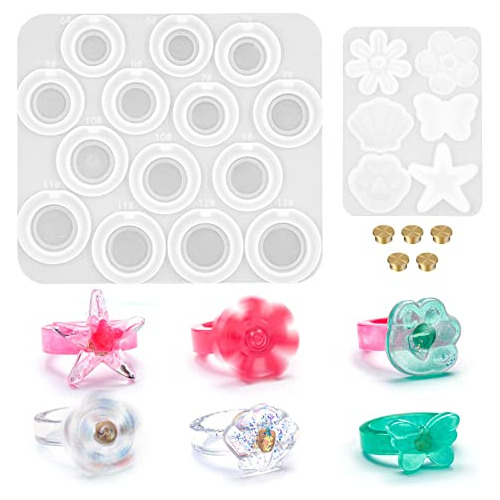 Moldes De Resina De Anillo De Ansiedad Fidget Spinner R...