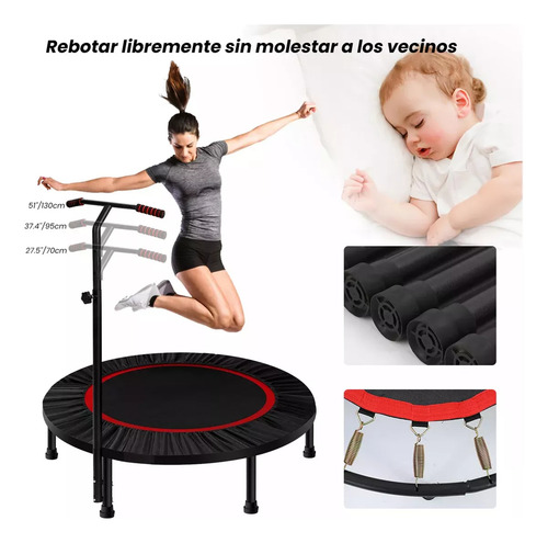 Trampolín Para Ejercicio Fitness Con Barra Brincolín