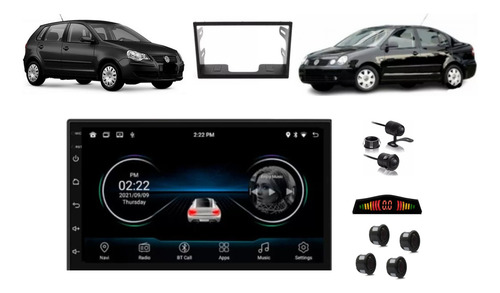 Multimídia Android Polo 05 06 07 08 09 Carplay Mold E Sensor