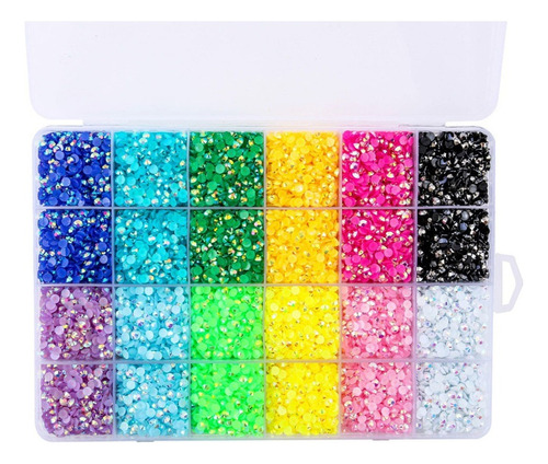 Juego De Gemas De Cristal Redondas Clear Ab Diy Craft 5 Mm