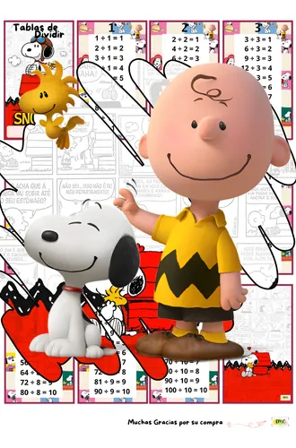 comprar Kit Imprimible Tabla De Dividir Snoopy Editable