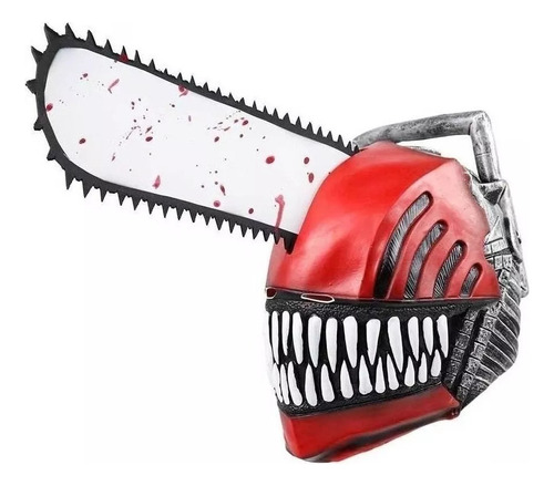 Máscara Para La Cabeza Cospaly De Látex Chainsaw Man Denji