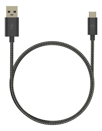 Cable De Datos Motorola Usb A-tipo C 1.5m Trenzado Original Negro