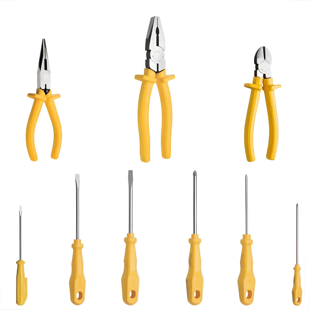 Kit Jogo Ferramentas Alicates Chave De Fenda Tramontina 9 Pc