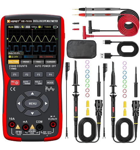 Osciloscopio De Ancho De Banda De 50 Mhz De 2 Canales, Multí