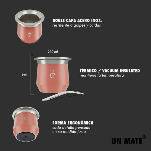 Imagen 6 de 10 de Un Mate - Coral Bronze + Bombilla