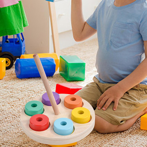 Bloque Apilable De Madera, Juguetes Educativos, Juegos De
