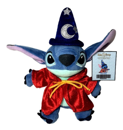 Boneco Pelúcia Pequeno Stitch Feiticeiro Mago Mágico Disney