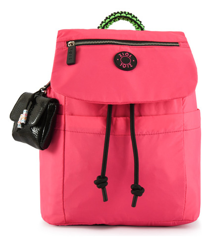 Mochila Con Tapa Mediana Olimpia Fucsia