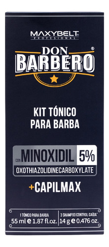 Kit Don Barbero Tonico Para Barba Minoxidil