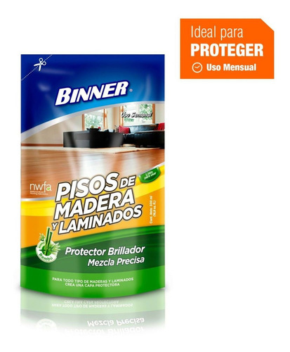 Protector Piso Madera Mezcla Precisa 500 Ml Doy Pack Binner