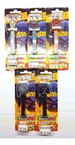 Pez Star Wars Lote Boba Fett Death Star Grievous Vader Chewi