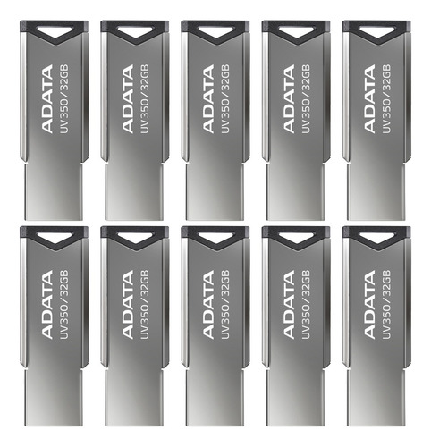 Kit 10 Memoria Usb 32gb Rapida Metalica Mayoreo