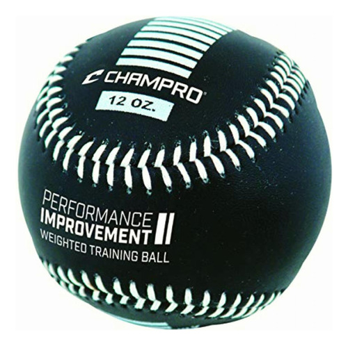 Champro Balones De Béisbol Con Peso, Color Negro, 12 Onzas