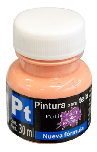 Pintura Para Tela Pt Rodin Policraft Acabado Suave 30ml Color Durazno