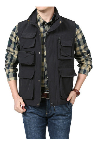 Chaqueta Interior Multibolsillos Para Hombre