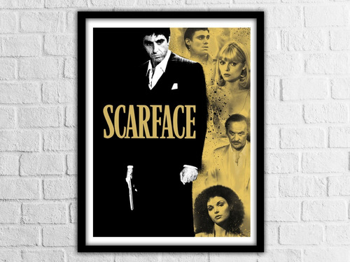 Cuadro Scarface Tony Montana Alpacino Poster Pelicula 32x42