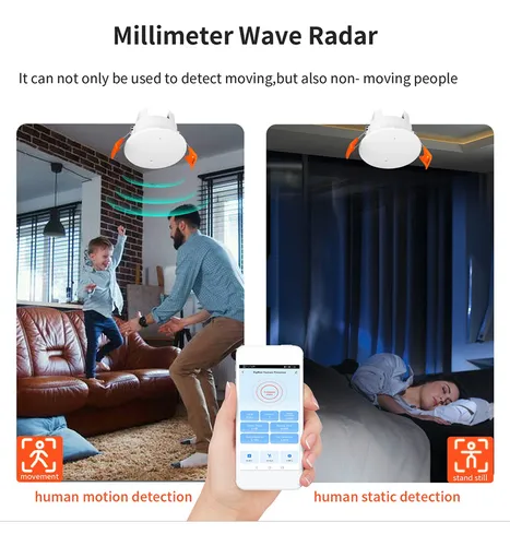 Sensor De Presencia Humana Tuya Zigbee Mmwave Con Micrófono