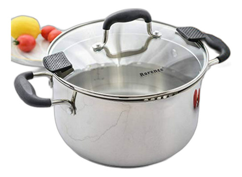 Rorence Stainless Steel Pot With Lid: 6 Quart Pot Pasta Pot 