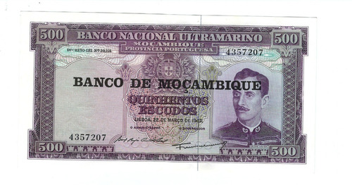 Mozambique - Billete 500 Escudos 1967 - 4357207