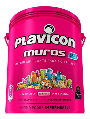 Plavicon Muros Y Frentes Impermeabilizante Plastico 25kg Rex Color Gris cemento