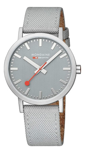 Mondaine Reloj Clásico De 1.575 In | Acero Cepillado