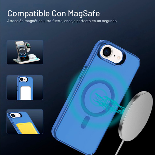 Funda Case Deluxe Para iPhone 16e Compatible Con Magsafe Azul