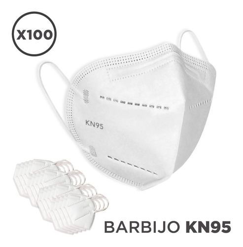 Imagen 1 de 10 de Barbijo Kn95 X100 Unidades Certificado Anmat Importado N95