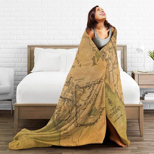 Lord Of The Ring (map) Ultra-soft Micro Fleece Blanket