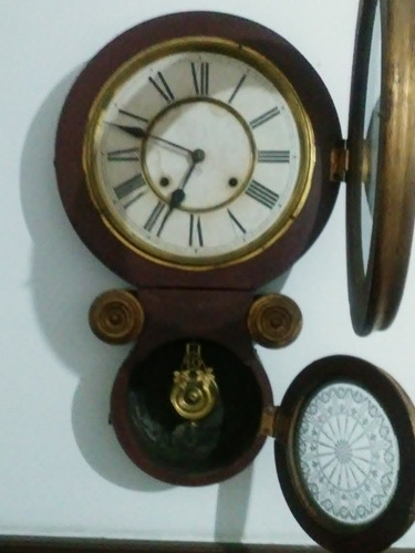 Reloj  De Pared A Pendulo Antiguo Ansonia