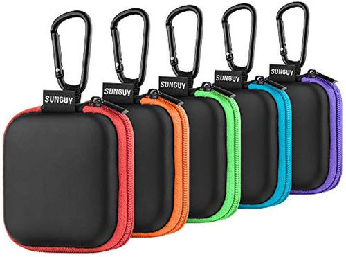 Auriculares Funda Sunguy 5pack Duro Pequeño Mini Portatil 